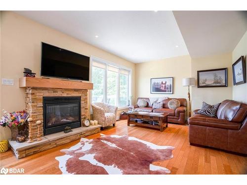 52 Drummond Drive, Penetanguishene, ON - Indoor Photo Showing Living Room With Fireplace