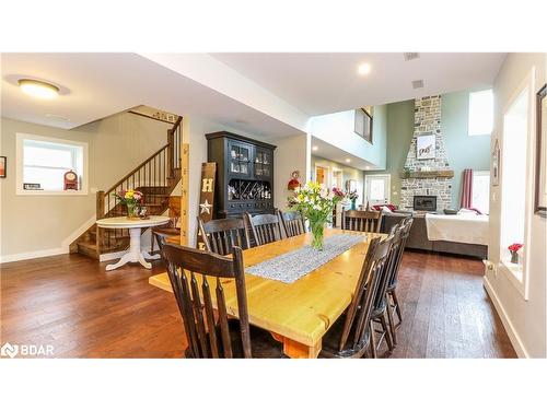 2388 Mcdonald Road, Elmvale, ON - Indoor Photo Showing Dining Room With Fireplace