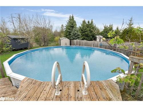 106 Bourbon Circle, Barrie, ON - Outdoor With Above Ground Pool With Backyard