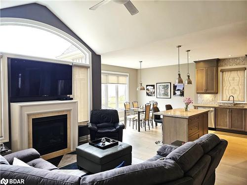 34 Cristiano Avenue, Wasaga Beach, ON - Indoor Photo Showing Living Room With Fireplace