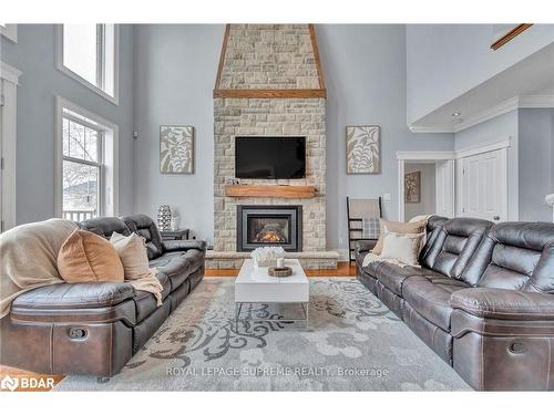 436 8Th Concession Road, Carlisle, ON - Indoor Photo Showing Living Room With Fireplace