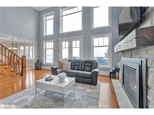 436 8Th Concession Road, Carlisle, ON - Indoor Photo Showing Living Room With Fireplace