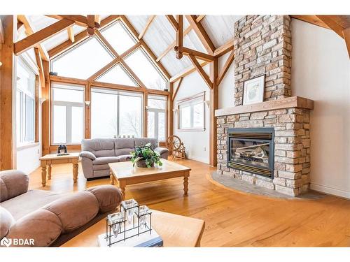 187 Champlain Road, Penetanguishene, ON - Indoor Photo Showing Living Room With Fireplace
