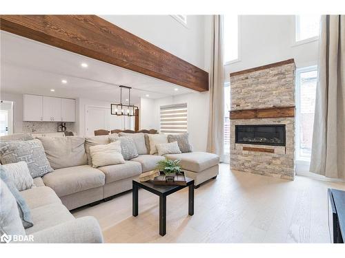 2041 Lilac Drive, Innisfil, ON - Indoor Photo Showing Living Room With Fireplace