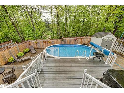 95 Nicholson Drive, Barrie, ON - Outdoor With Above Ground Pool