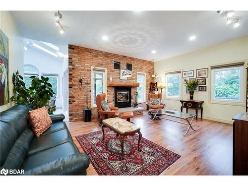 5823 Eighth Line, Hillsburgh, ON - Indoor Photo Showing Living Room With Fireplace