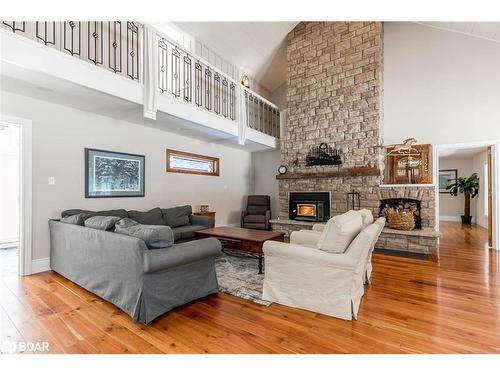 1304 Bass Lake Sd Road W, Oro-Medonte, ON - Indoor Photo Showing Living Room With Fireplace