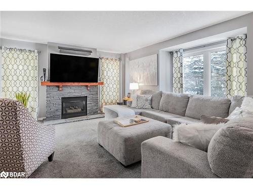101 Highland Drive, Oro-Medonte, ON - Indoor Photo Showing Living Room With Fireplace
