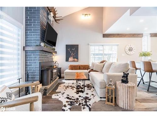 22 Slalom Drive, Oro-Medonte, ON - Indoor Photo Showing Living Room With Fireplace