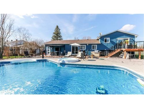 3 St Patricks Drive, Phelpston, ON - Outdoor With In Ground Pool With Deck Patio Veranda With Backyard