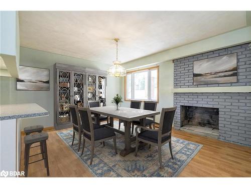 794 Ontario Street, Midland, ON - Indoor Photo Showing Dining Room With Fireplace