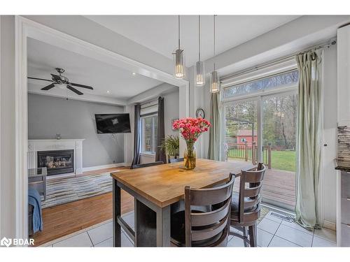 23 Pepin Court, Barrie, ON - Indoor Photo Showing Dining Room With Fireplace