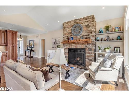 7 Whitetail Drive, New Lowell, ON - Indoor Photo Showing Living Room With Fireplace