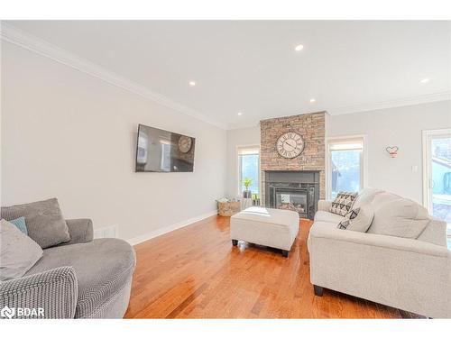 34 Camelot Square, Barrie, ON - Indoor Photo Showing Living Room With Fireplace