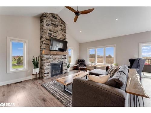 15 Best Court, Oro-Medonte, ON - Indoor Photo Showing Living Room With Fireplace