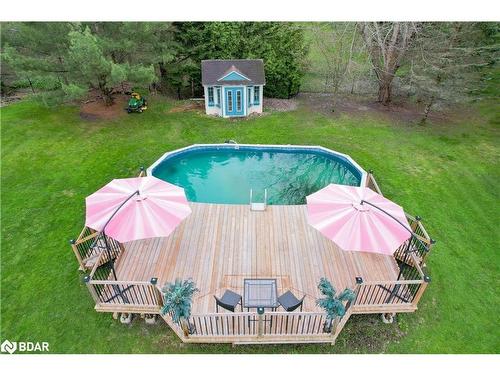 2248 Thomson Crescent, Severn, ON - Outdoor With Above Ground Pool With Backyard