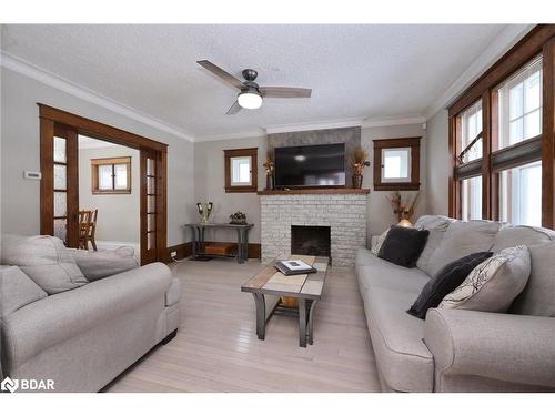 256 Broadway Street, Orangeville, ON - Indoor Photo Showing Living Room With Fireplace
