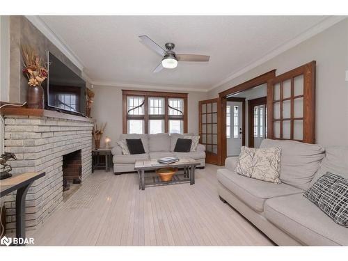 256 Broadway Street, Orangeville, ON - Indoor Photo Showing Living Room With Fireplace