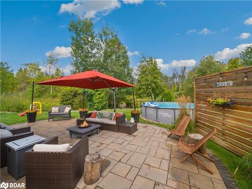 4174 Forest Wood Drive, Severn, ON - Outdoor With Above Ground Pool With Deck Patio Veranda With Backyard