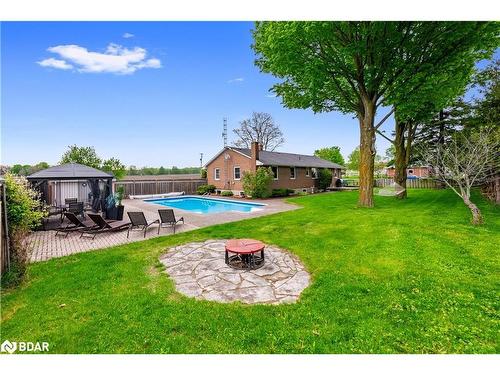 2687 Old Barrie Road West Road W, Oro-Medonte, ON - Outdoor With In Ground Pool With Backyard