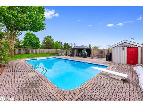 2687 Old Barrie Road West Road W, Oro-Medonte, ON - Outdoor With In Ground Pool With Deck Patio Veranda With Backyard
