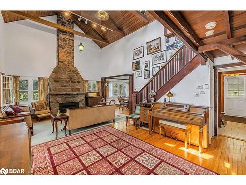 1847 Woods Bay Road, Severn, ON - Indoor With Fireplace