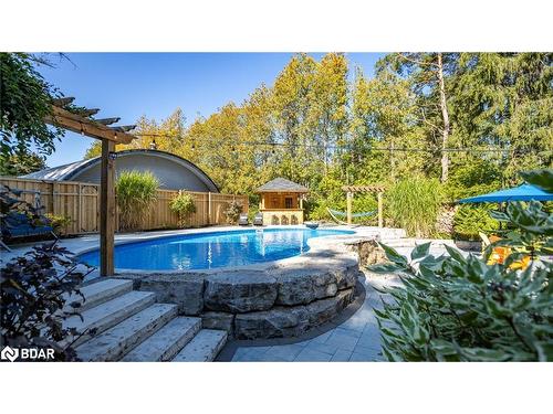 112 Lakeshore Road W, Oro-Medonte, ON - Outdoor With In Ground Pool With Backyard