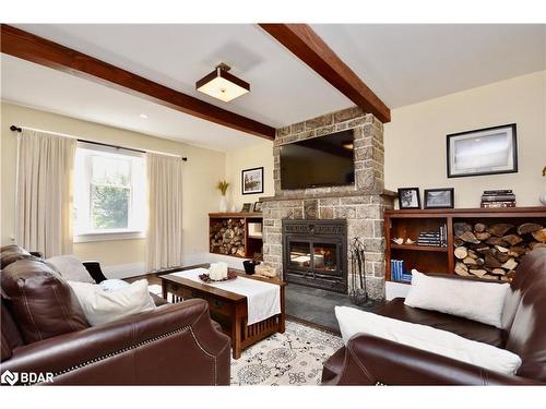 2612 10Th Line, Innisfil, ON - Indoor Photo Showing Living Room With Fireplace