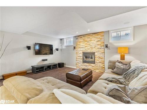16 Spencer Drive, Barrie, ON - Indoor Photo Showing Living Room With Fireplace