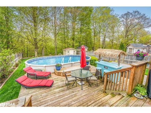 112 Crompton Drive, Barrie, ON - Outdoor With Above Ground Pool With Deck Patio Veranda With Backyard