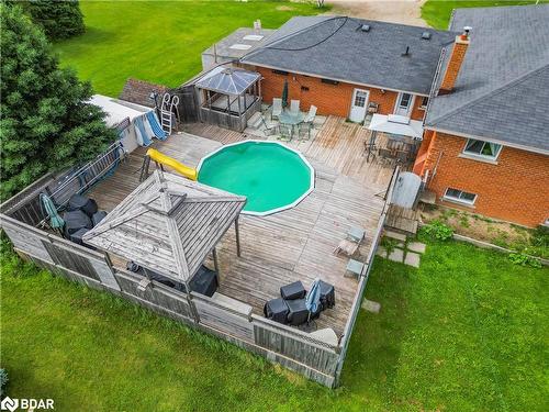 185724 Grey Road 9, Dundalk, ON - Outdoor With Above Ground Pool With Deck Patio Veranda