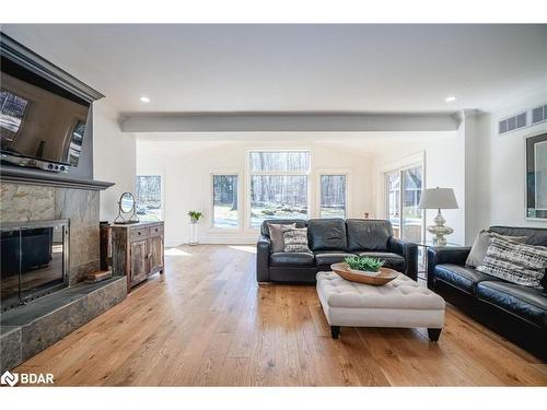 8 Royal Oak Drive, Barrie, ON - Indoor Photo Showing Living Room With Fireplace