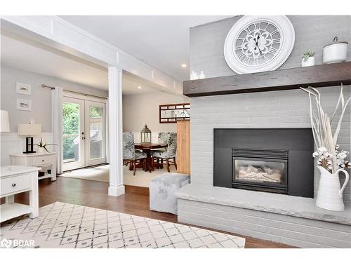 19 Shirley Avenue, Barrie, ON - Indoor Photo Showing Living Room With Fireplace