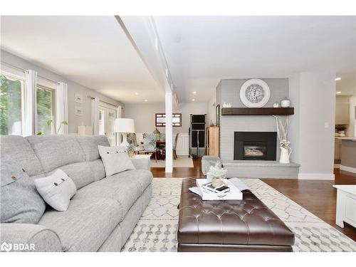 19 Shirley Avenue, Barrie, ON - Indoor Photo Showing Living Room With Fireplace