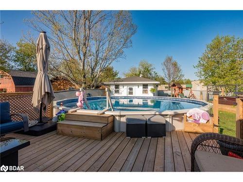 10 Knox Court, North Bay, ON - Outdoor With Above Ground Pool With Deck Patio Veranda