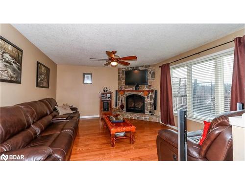 22 Graihawk Drive, Barrie, ON - Indoor Photo Showing Living Room With Fireplace