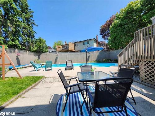 72 Jane Crescent, Barrie, ON - Outdoor With In Ground Pool With Deck Patio Veranda