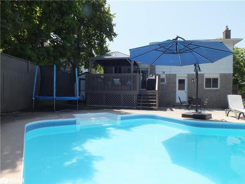 72 Jane Crescent, Barrie, ON - Outdoor With In Ground Pool With Deck Patio Veranda With Backyard
