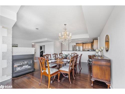 Ph1 1-2 Toronto Street, Barrie, ON - Indoor Photo Showing Dining Room With Fireplace