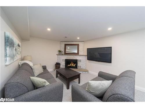 24 Highview Road, Barrie, ON - Indoor Photo Showing Living Room With Fireplace