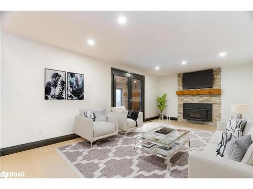 8 Campfire Court, Barrie, ON - Indoor Photo Showing Living Room With Fireplace