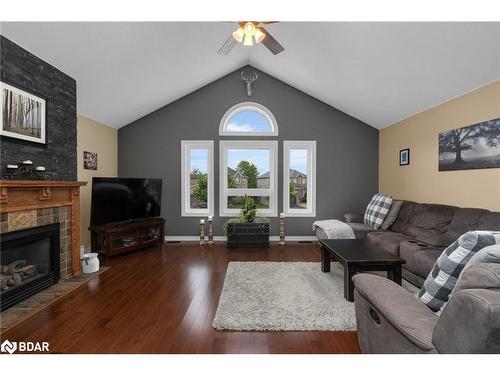 70 Cloughley Drive, Barrie, ON - Indoor Photo Showing Living Room With Fireplace