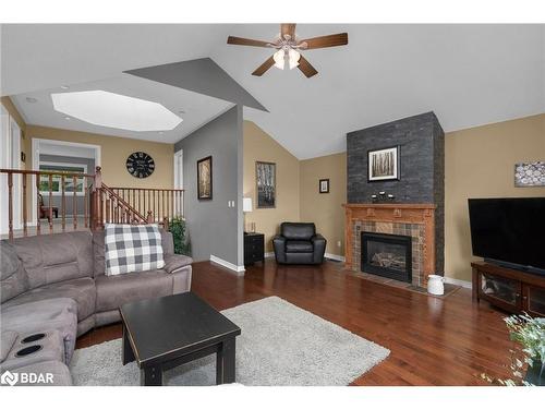70 Cloughley Drive, Barrie, ON - Indoor Photo Showing Living Room With Fireplace