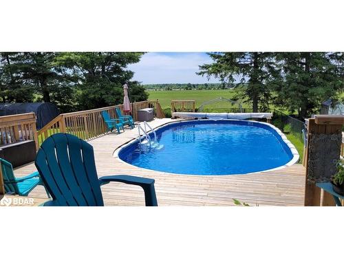 12 Fulsom Crescent, Kawartha Lakes, ON - Outdoor With Above Ground Pool With Deck Patio Veranda With Backyard