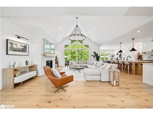 28 Byers St Street, Snow Valley, ON - Indoor Photo Showing Living Room With Fireplace