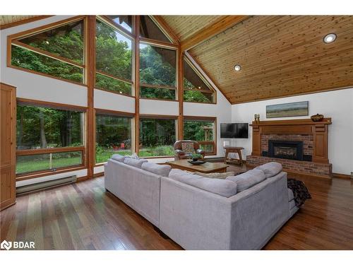 22 Cathedral Pines Rd Road, Barrie, ON - Indoor Photo Showing Living Room With Fireplace