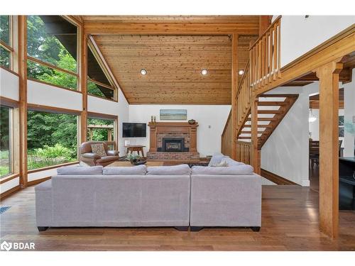 22 Cathedral Pines Rd Road, Barrie, ON - Indoor Photo Showing Living Room With Fireplace