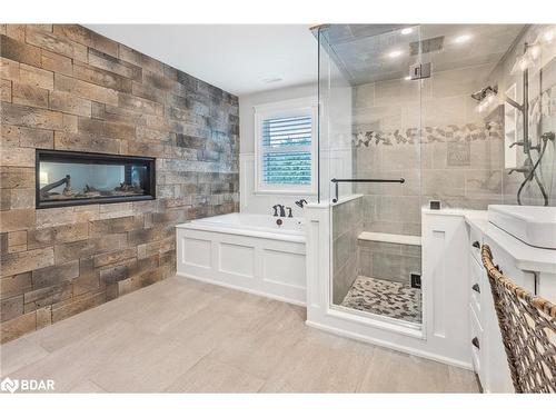 265 Barrie Street, Thornton, ON - Indoor Photo Showing Bathroom With Fireplace