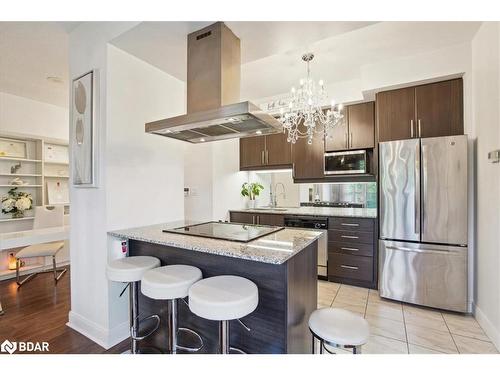 308-60 Absolute Avenue, Mississauga, ON - Indoor Photo Showing Kitchen With Stainless Steel Kitchen With Upgraded Kitchen