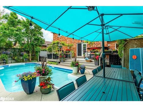 16 Gables Way, Barrie, ON - Outdoor With In Ground Pool With Deck Patio Veranda